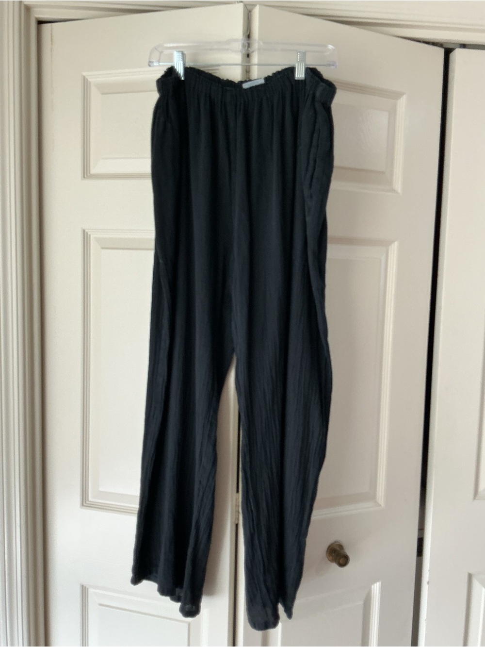 Oh My Gauze! Black Straight Leg Gauze Pants